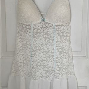 Apt. 9 Women's White Lace Padded Chemise